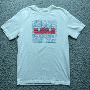 The Nike Tee Shirt Mens Medium White Lebronival Lebron James Logo Crew Neck
